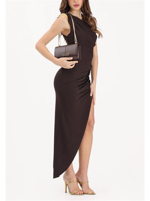 Abito in jersey crêpe con spallina gioiello ELISABETTA FRANCHI | AB90661E2/EV9